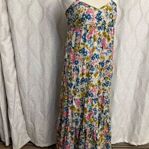 Joe Fresh Multicolor Floral Maxi Dress